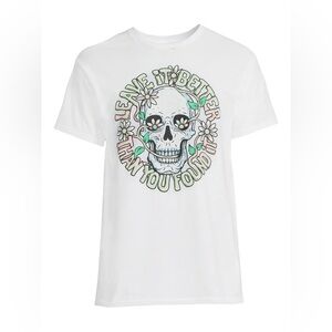 Leave It Better Than You Found It Floral Skull Unisex Graphic Tee